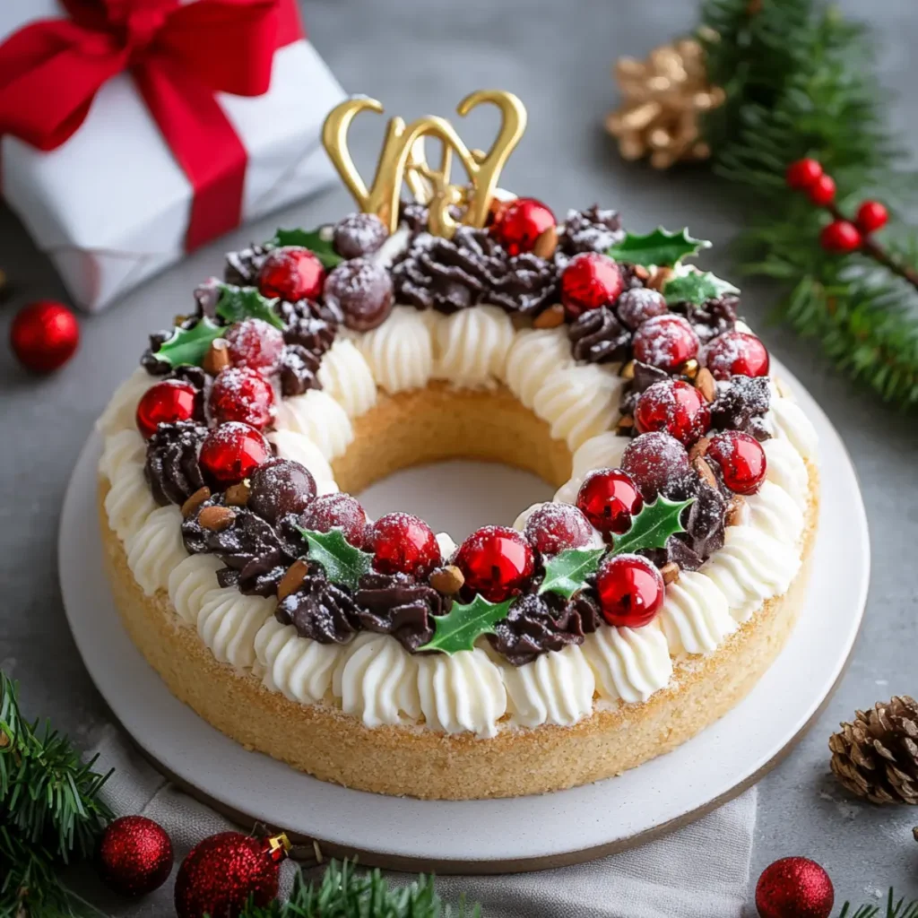 Easy No-Bake Christmas Wreath Dessert Recipe