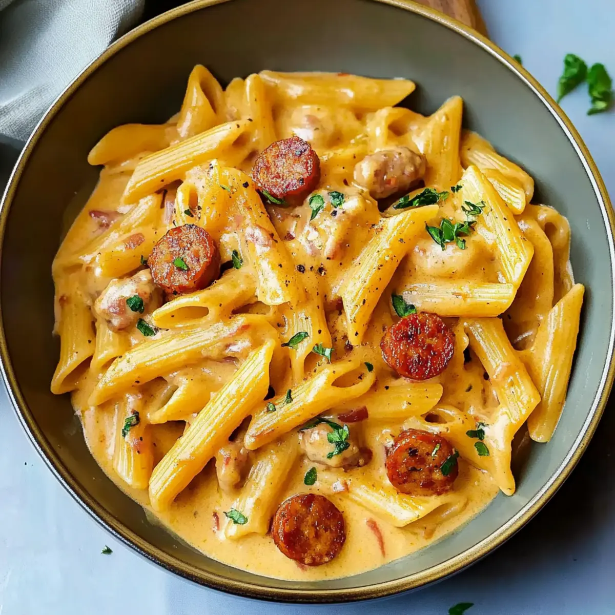 Irresistibly Creamy Cajun Sausage Pasta in One Pot Delight 1